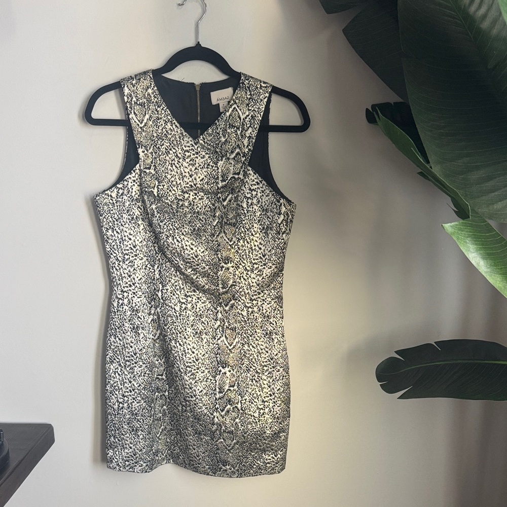 Ambar Gold Shimmer Cocktail Mini Dress